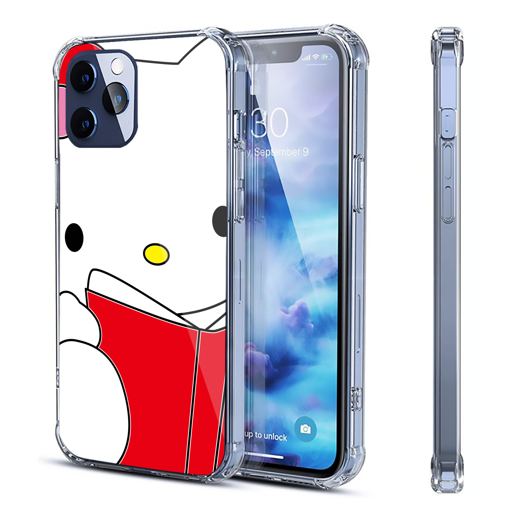 （画像用） Hello Kitty ハローキティ 【iPhone 12シリーズ対応】透明スマホケース（クリアソフトケース）